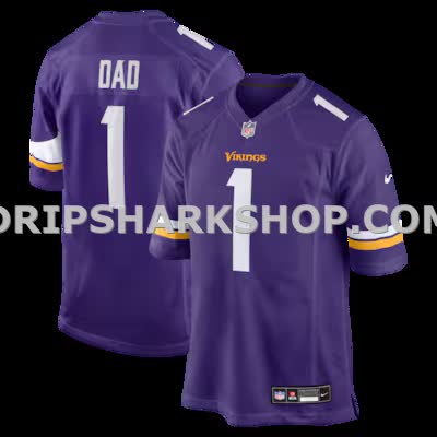 Mens Nike Number 1 Dad Purple Minnesota Vikings Game Jersey