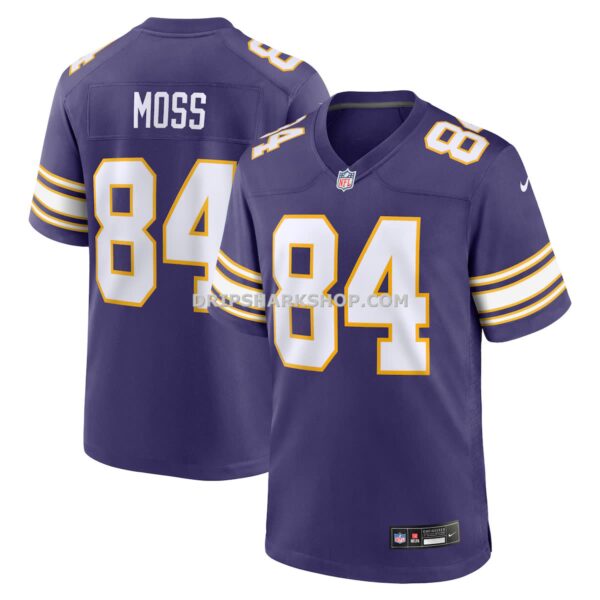 NFL21bc52G04-0d0d64 Mens Nike Randy Moss Purple Minnesota Vikings Classic Retired Player Game Jersey