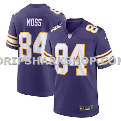 Mens Nike Randy Moss Purple Minnesota Vikings Classic Retired Player Game Jersey
