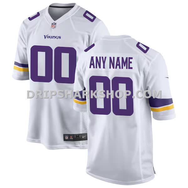Mens Nike White Minnesota Vikings Custom Game Jersey Pi3889000