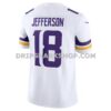 Mens Nike Justin Jefferson White Minnesota Vikings Vapor Fuse Limited Jersey