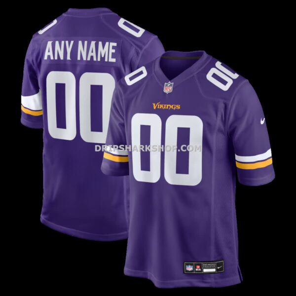 Mens Nike Purple Minnesota Vikings Custom Game Jersey