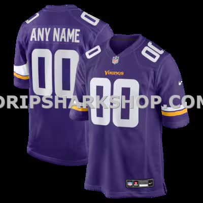 Mens Nike Purple Minnesota Vikings Custom Game Jersey