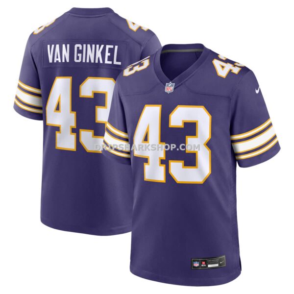 Mens Nike Andrew Van Ginkel Purple Minnesota Vikings Alternate Game Jersey