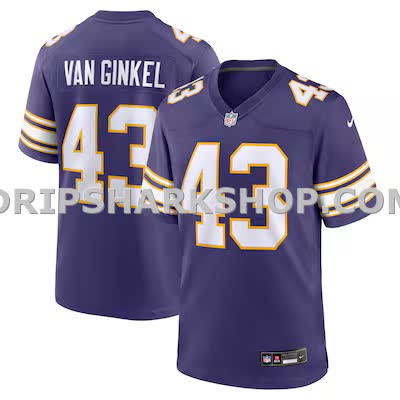 Mens Nike Andrew Van Ginkel Purple Minnesota Vikings Alternate Game Jersey