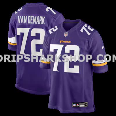 Mens Nike Ryan Van Demark Purple Minnesota Vikings Team Game Jersey