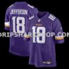 Mens Nike Justin Jefferson Purple Minnesota Vikings Game Jersey