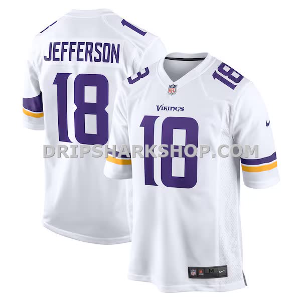 Mens Nike Justin Jefferson White Minnesota Vikings Game Player Jersey Pi5128000
