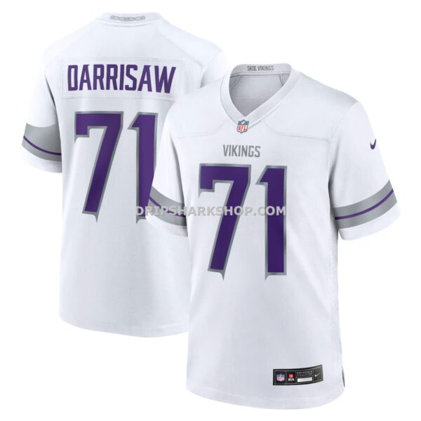 NFL21f31eG04-30e190 Mens Nike Christian Darrisaw White Minnesota Vikings Alternate Game Jersey