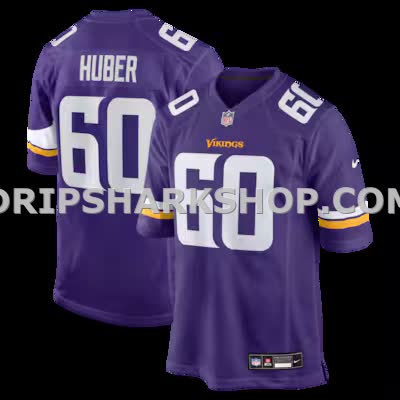 Mens Nike Joe Huber Purple Minnesota Vikings Team Game Jersey