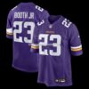 Mens Nike Andrew Booth Jr Purple Minnesota Vikings Player Game Jersey