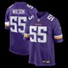 Mens Nike Eric Wilson Purple Minnesota Vikings Team Game Jersey