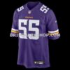 Mens Nike Eric Wilson Purple Minnesota Vikings Team Game Jersey