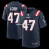 Mens Nike Julian Ashby Navy New England Patriots Team Game Jersey