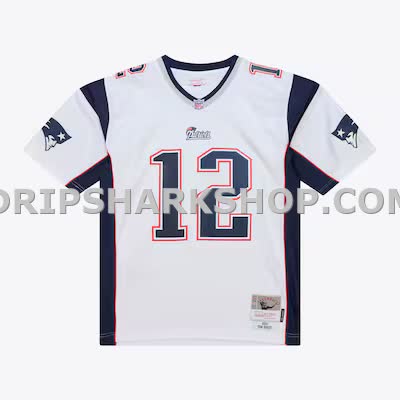 Mens Mitchell And Ness Tom Brady White New England Patriots 2000 Legacy Replica Jersey