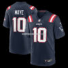 NFL222324G04-9bb0e3 Mens Nike Drake Maye Navy New England Patriots Super Bowl Lx Patch Game Jersey