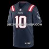 NFL222324G05-2264e7 Mens Nike Drake Maye Navy New England Patriots Super Bowl Lx Patch Game Jersey