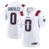 NFL2238e7G04-6a64ff Mens Nike Christian Gonzalez White New England Patriots Game Jersey