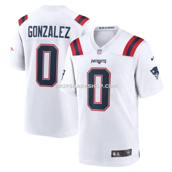 NFL2238e7G04-6a64ff Mens Nike Christian Gonzalez White New England Patriots Game Jersey