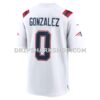 NFL2238e7G06-7fba5a Mens Nike Christian Gonzalez White New England Patriots Game Jersey