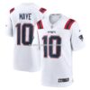 NFL223be3G04-3dcd86 Mens Nike Drake Maye White New England Patriots Player Game Jersey