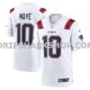 NFL223be3M01-7c3924 Mens Nike Drake Maye White New England Patriots Player Game Jersey
