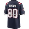 Mens Nike Troy Brown Navy New England Patriots Game Retired Player Jersey Pi4001000
