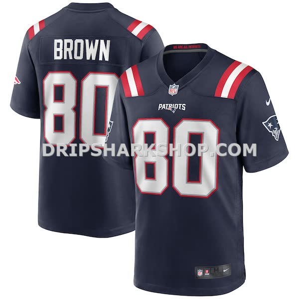 Mens Nike Troy Brown Navy New England Patriots Game Retired Player Jersey Pi4001000