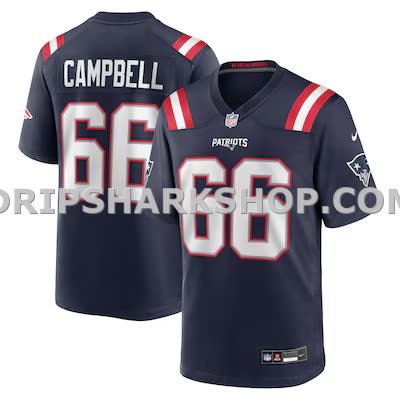 Mens Nike Will Campbell Navy New England Patriots Team Game Jersey