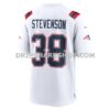 Mens Nike Rhamondre Stevenson White New England Patriots Game Player Jersey Pi5185000