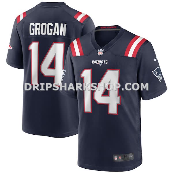 Mens Nike Steve Grogan Navy New England Patriots Game Retired Player Jersey Pi3974000