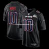 NFL225687G04-45a79a Mens Nike Drake Maye Black New England Patriots Super Bowl Lx Patch Carbon Fashion Game Jersey
