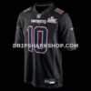 NFL225687G05-7e95fc Mens Nike Drake Maye Black New England Patriots Super Bowl Lx Patch Carbon Fashion Game Jersey