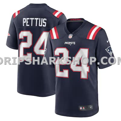 Mens Nike Dell Pettus Navy New England Patriots Game Jersey