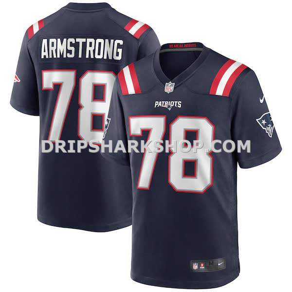 Mens Nike Bruce Armstrong Navy New England Patriots Game Retired Player Jersey Pi3994000
