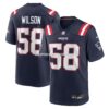 Mens Nike Jared Wilson Navy New England Patriots Team Game Jersey