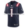 NFL22667dG05-d9f9c7 Mens Nike Number 1 Dad Navy New England Patriots Game Jersey