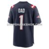 NFL22667dG06-c586b7 Mens Nike Number 1 Dad Navy New England Patriots Game Jersey