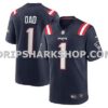 NFL22667dM01-3ce34d Mens Nike Number 1 Dad Navy New England Patriots Game Jersey