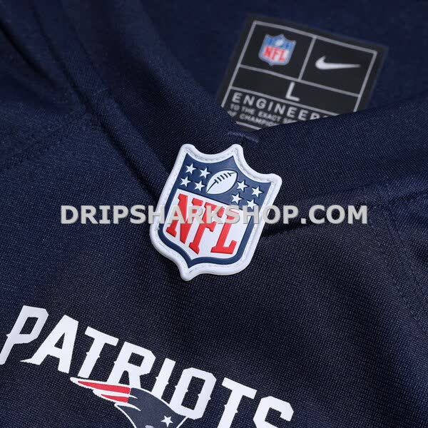 Mens Nike Rhamondre Stevenson Navy New England Patriots Game Jersey