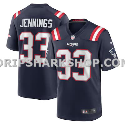 Mens Nike Anfernee Jennings Navy New England Patriots Team Game Jersey