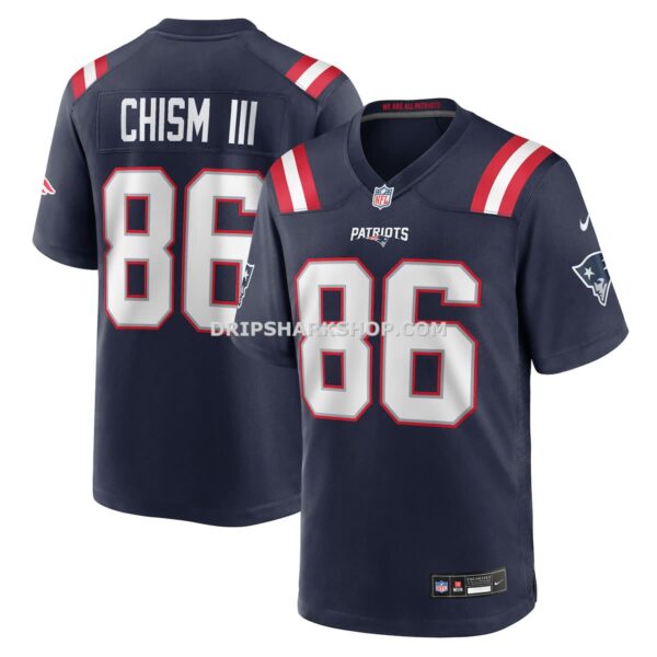 Mens Nike Efton Chism Iii Navy New England Patriots Team Game Jersey