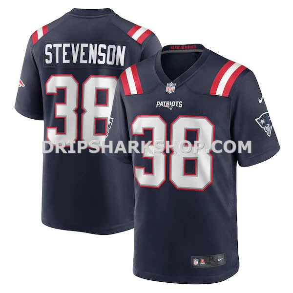 Mens Nike Rhamondre Stevenson Navy New England Patriots Game Jersey Pi4480000