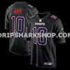 NFL22778bM01-ab6a7b Mens Nike Drake Maye Carbon Black New England Patriots Fashion Game Jersey