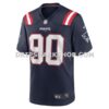 Mens Nike Christian Barmore Navy New England Patriots Player Game Jersey Pi4493000