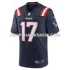 Mens Nike Bryce Baringer Navy New England Patriots Team Game Jersey