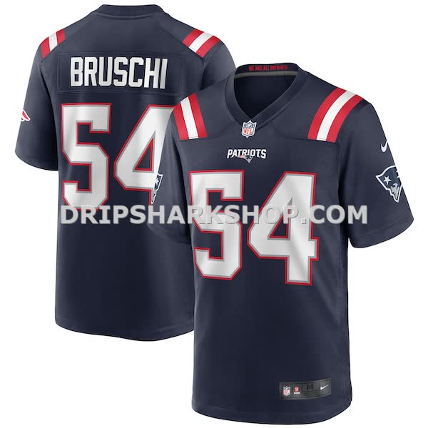 Mens Nike Tedy Bruschi Navy New England Patriots Game Retired Player Jersey Pi3974000