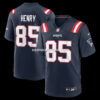 Mens Nike Hunter Henry Navy New England Patriots Team Game Jersey