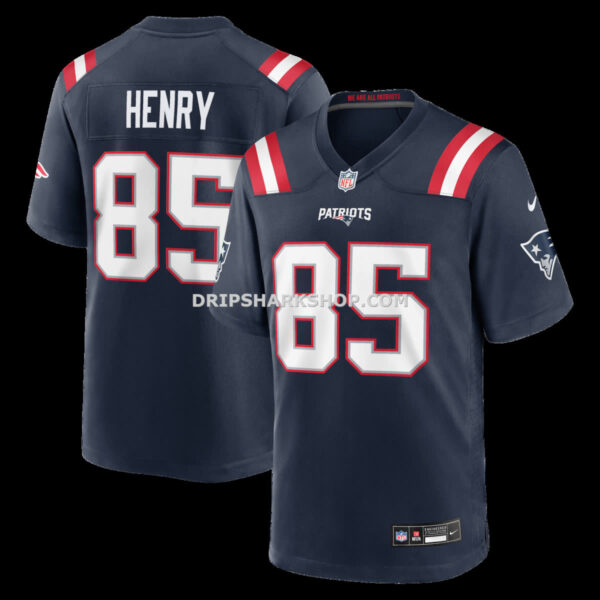 Mens Nike Hunter Henry Navy New England Patriots Team Game Jersey