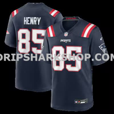 Mens Nike Hunter Henry Navy New England Patriots Team Game Jersey